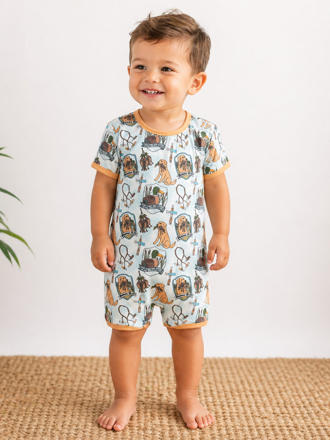 Duck Dog Boy Romper