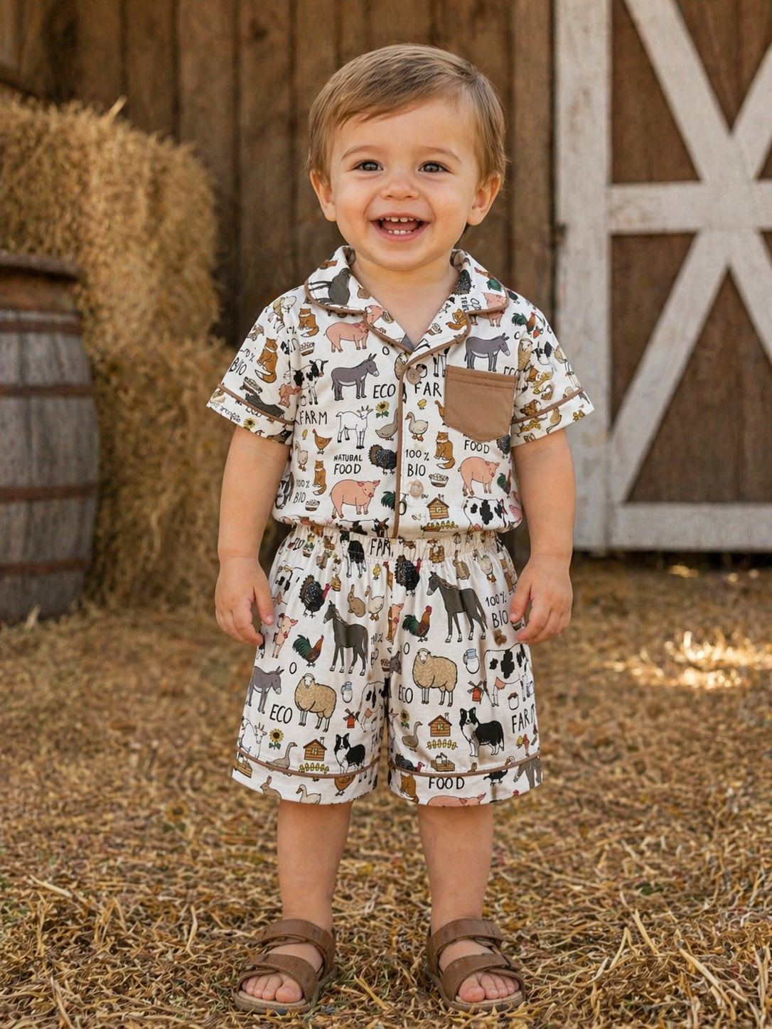 Farm Animal 2 Piece Pajamas