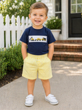 Boys Navy Blue Construction Set